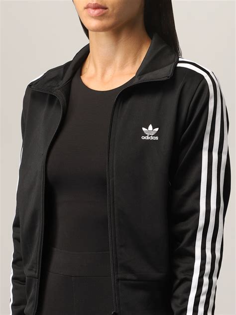 sudadera adidas originals white black mujer